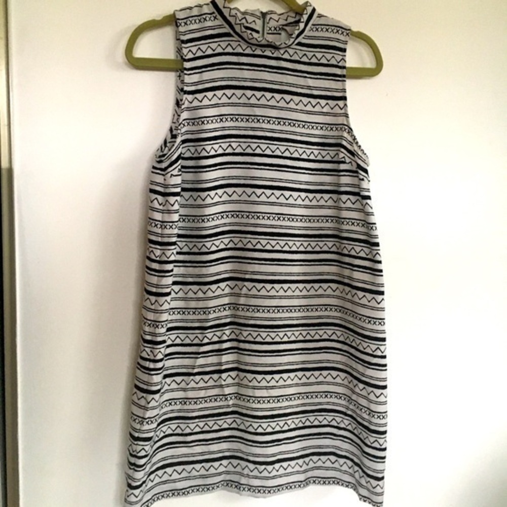 Aztec Black white striped aztec Light Flowy Dress
